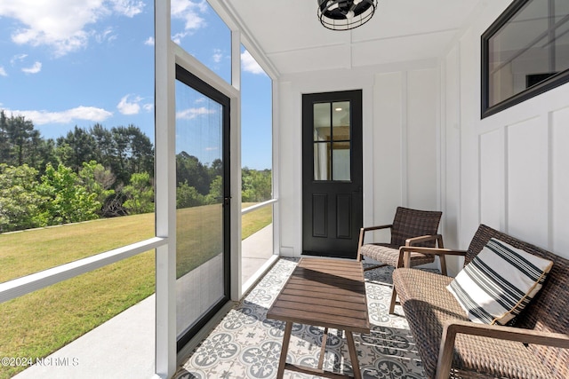 view of sunroom / solarium