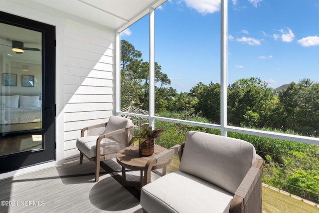 view of sunroom / solarium