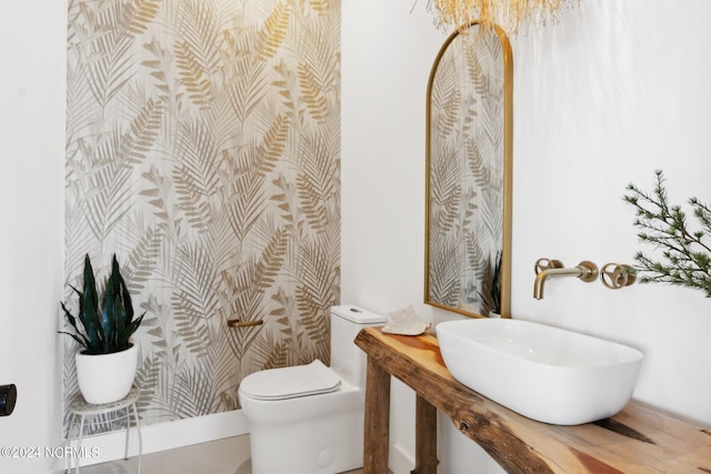 bathroom featuring sink and toilet