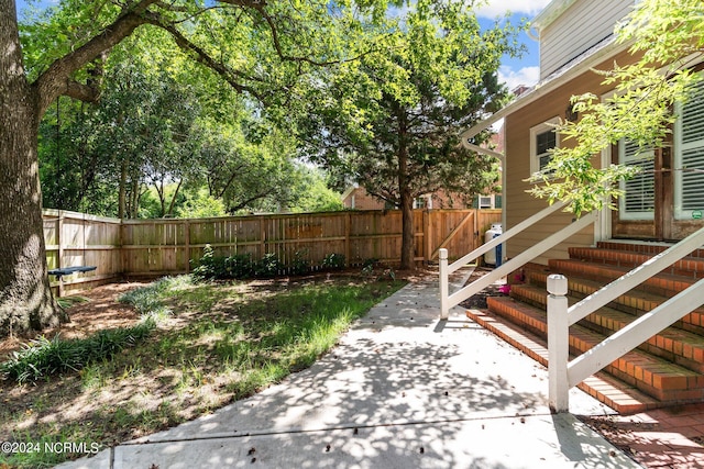 view of yard with a patio area