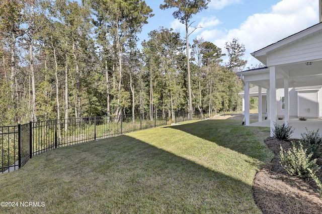 65 Tilloo Cut Way, Hampstead, NC 28443 - view of yard with a patio area and a ceiling fan