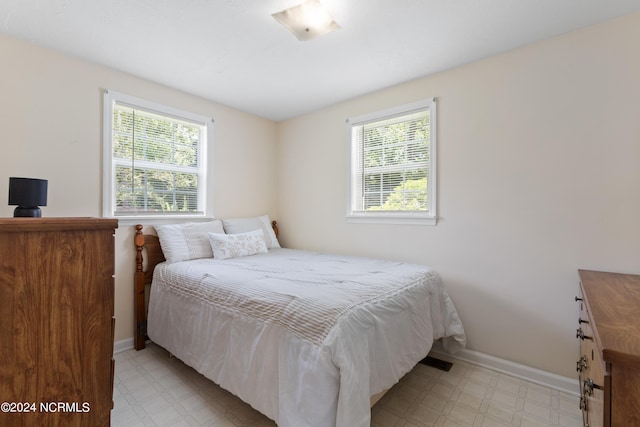 view of tiled bedroom