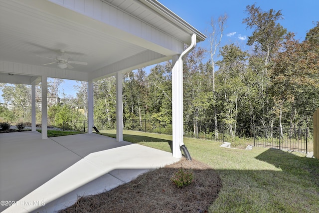 133 Tilloo Cut Way, Hampstead, NC 28443 - view of yard with ceiling fan and a patio area