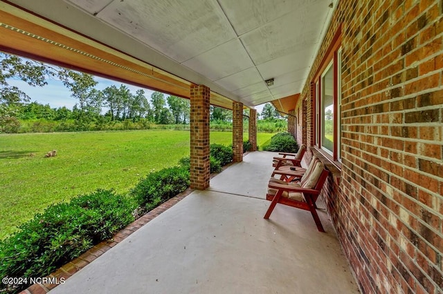 view of patio / terrace with a porch