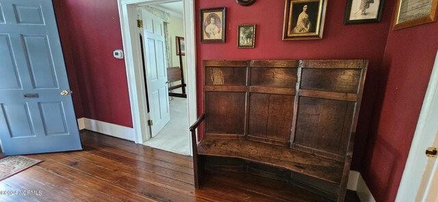 interior space featuring dark hardwood / wood-style flooring