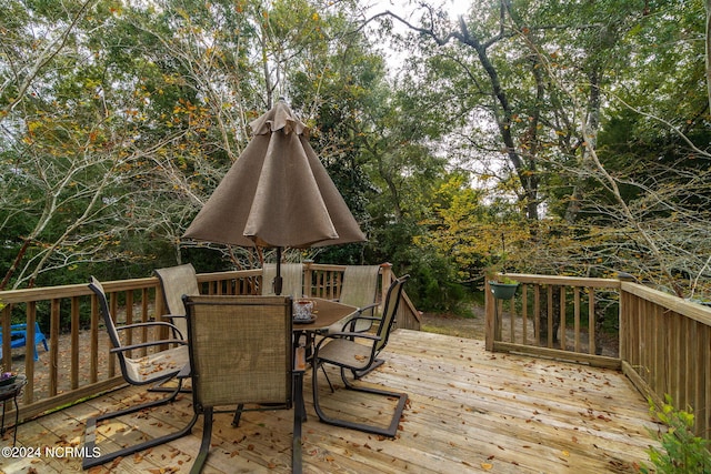 view of wooden terrace