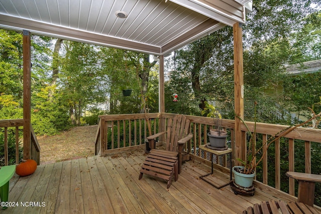 view of wooden deck