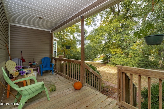 view of wooden terrace