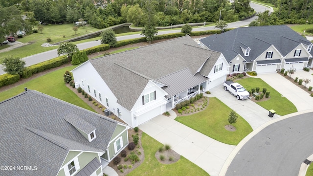 drone / aerial view with a residential view