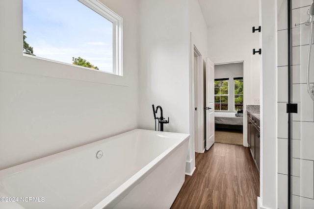 hall featuring dark hardwood / wood-style flooring