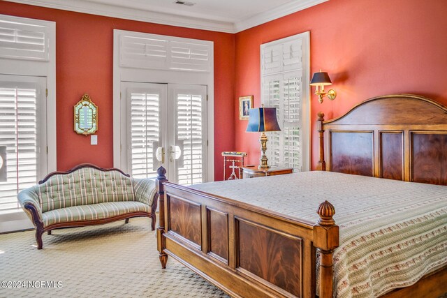 interior space with crown molding