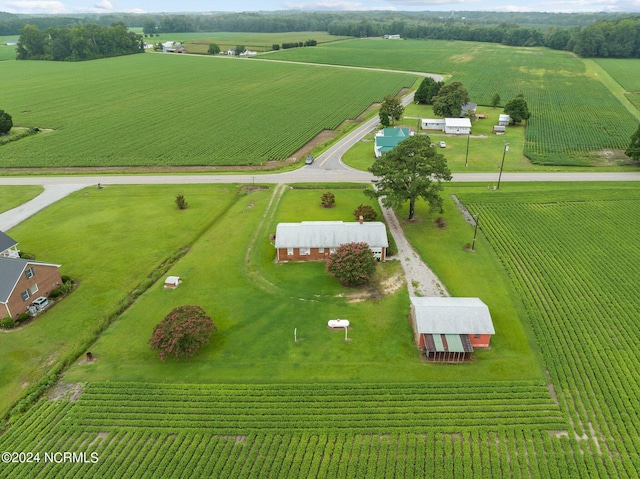 drone / aerial view featuring a rural view