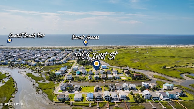 1409 Inlet St, Sunset Beach, NC 28468 - drone / aerial view of unending shoreline