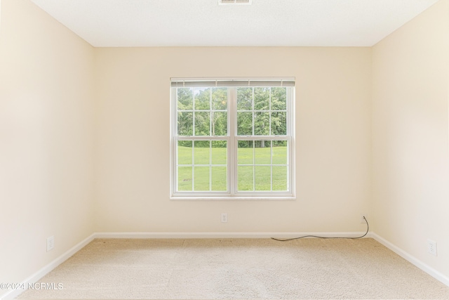 view of carpeted spare room