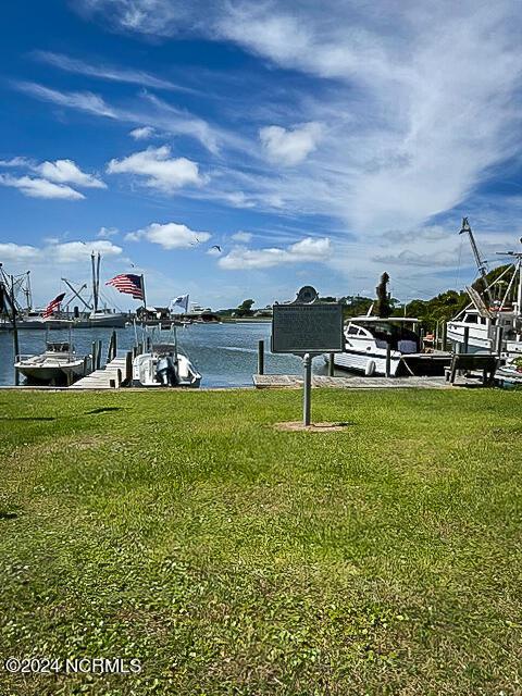 165 Polly Hill Rd, Marshallberg, NC 28553 - dock with a water view and a yard