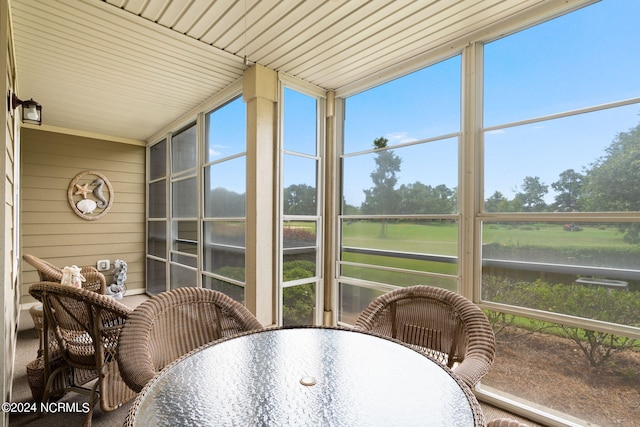 sunroom featuring a healthy amount of sunlight