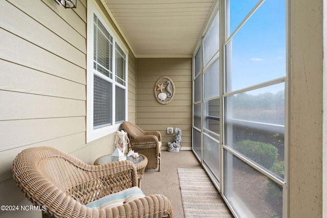 view of sunroom