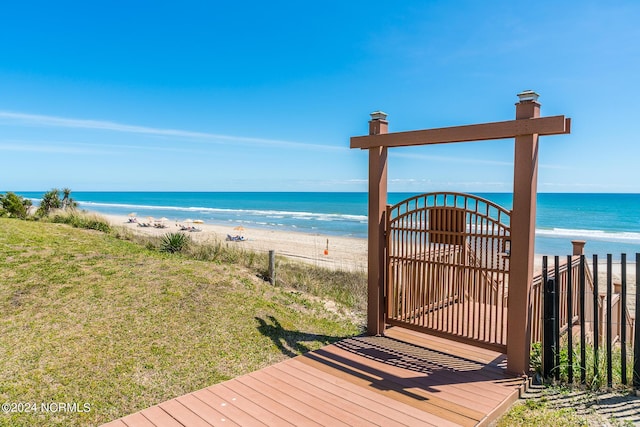 1435 Salter Path Rd Unit E7Grande, Villas, Indian Beach, NC 28512 - water view with nearby beach and fence