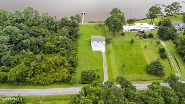 bird's eye view with a rural view