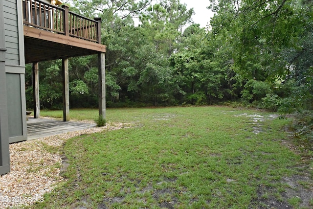 view of yard with a patio area