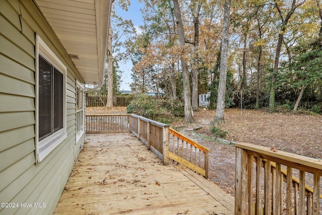 view of wooden terrace