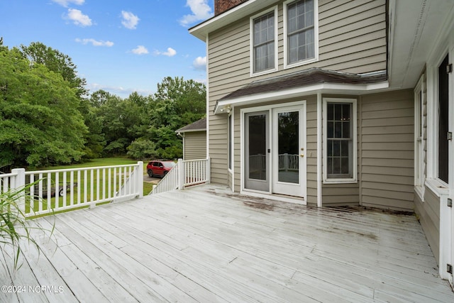 view of wooden terrace