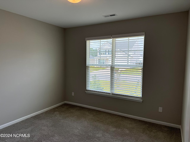 carpeted spare room featuring plenty of natural light