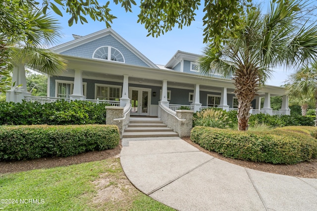 view of front of house featuring french doors