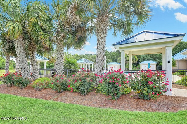 exterior space with a gazebo