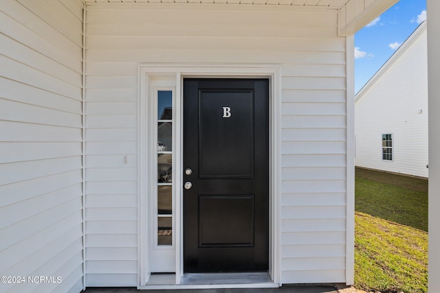 view of doorway to property