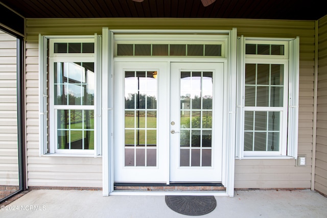 view of doorway to property