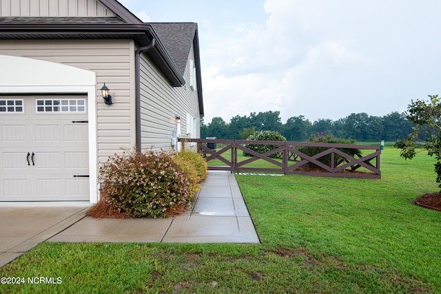 view of home's exterior featuring a yard