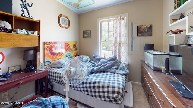 view of carpeted bedroom