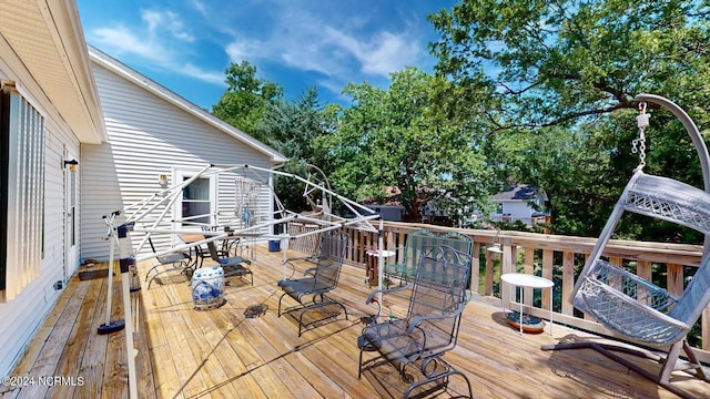 view of wooden deck