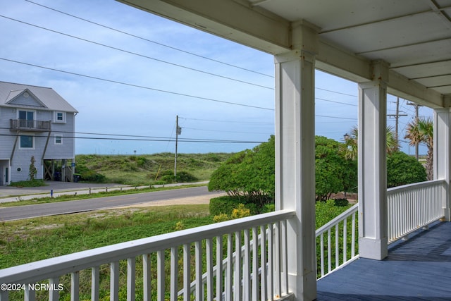 balcony with covered porch