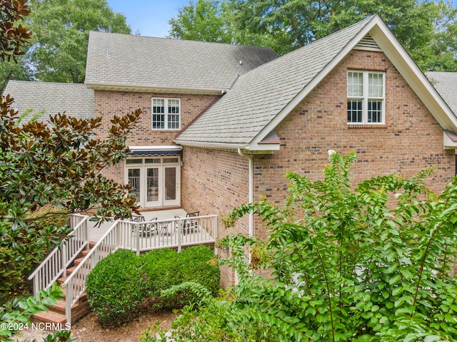 view of front of house featuring a deck