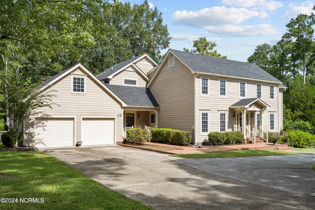 view of front of house featuring a garage