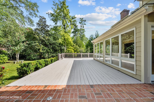 view of wooden deck