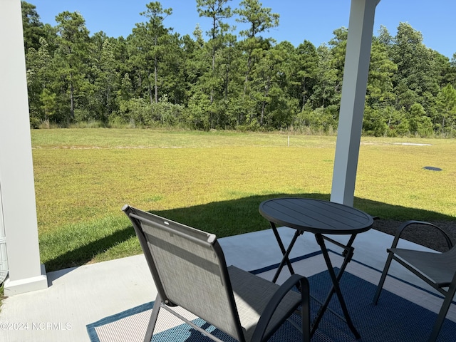 view of yard with a patio area