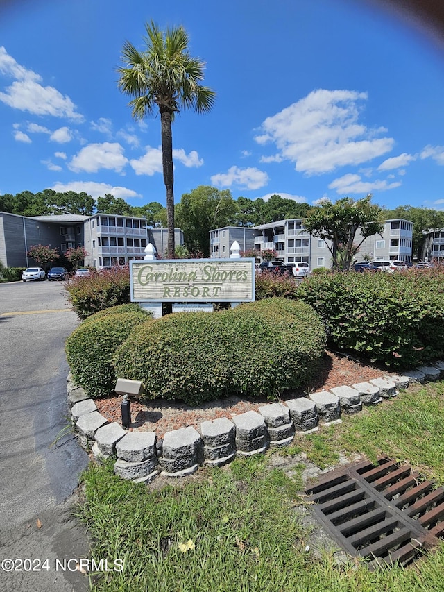 view of community sign