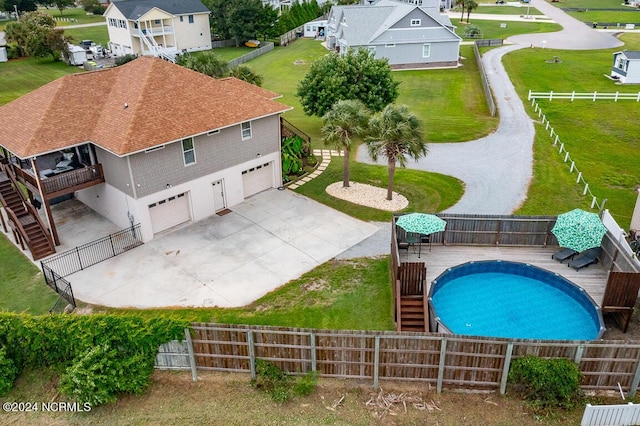 birds eye view of property