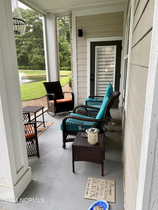 view of patio / terrace with a porch