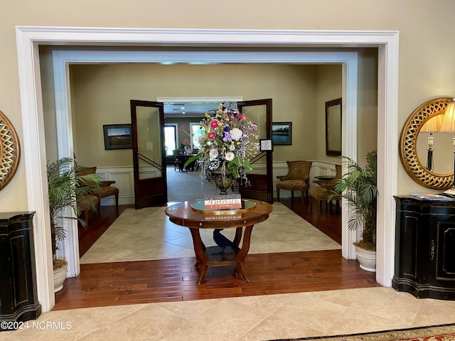 interior space featuring light hardwood / wood-style floors