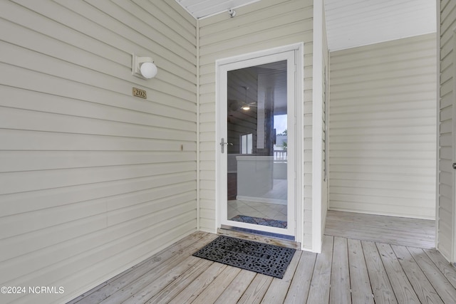 view of doorway to property