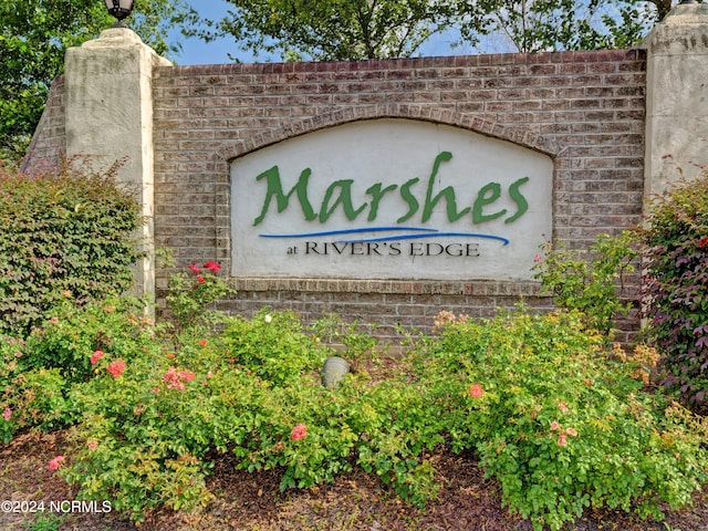 view of community sign