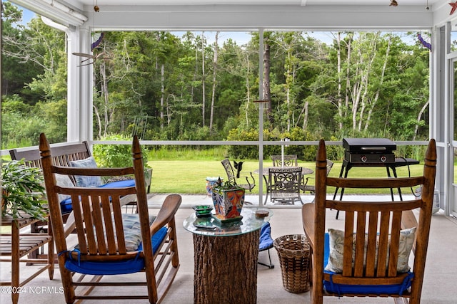 sunroom / solarium featuring a wealth of natural light