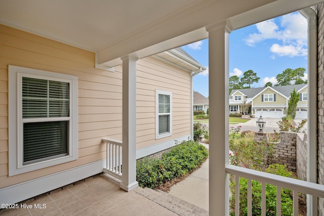 exterior space with covered porch