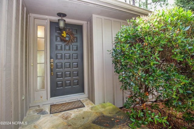 view of doorway to property