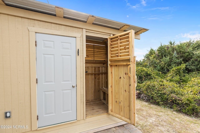 view of outbuilding