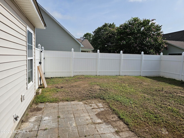 view of yard featuring a patio area